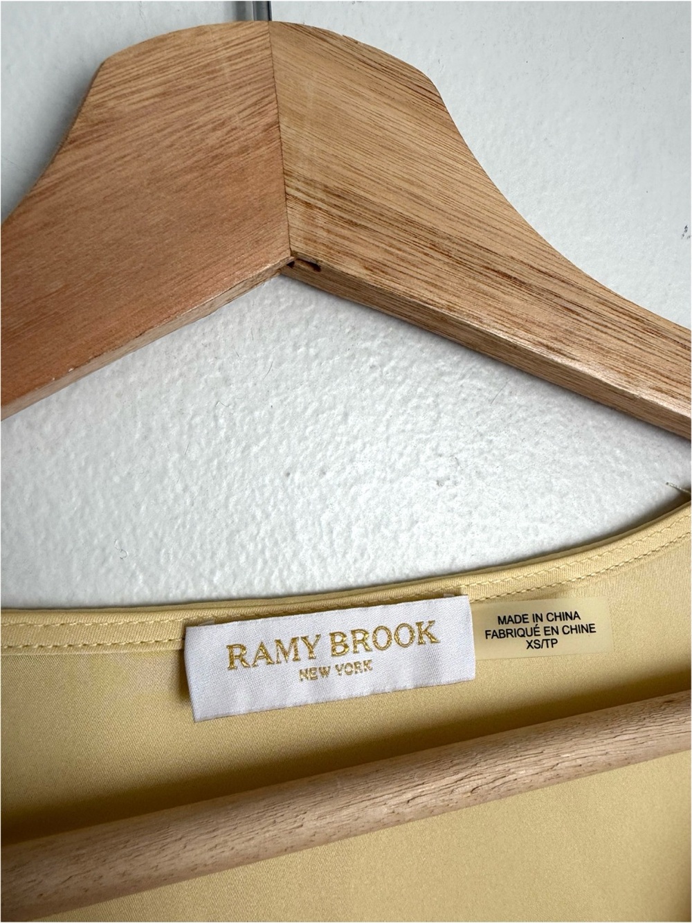 Ramy Brook Tayler Satin Drape Cow Neck Blouse Top in Butter Yellow - Picture 5 of 6